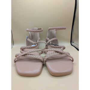 Torrid Strappy Gladiator Sandals Size 8.5 Wide Beige Faux Suede Summer